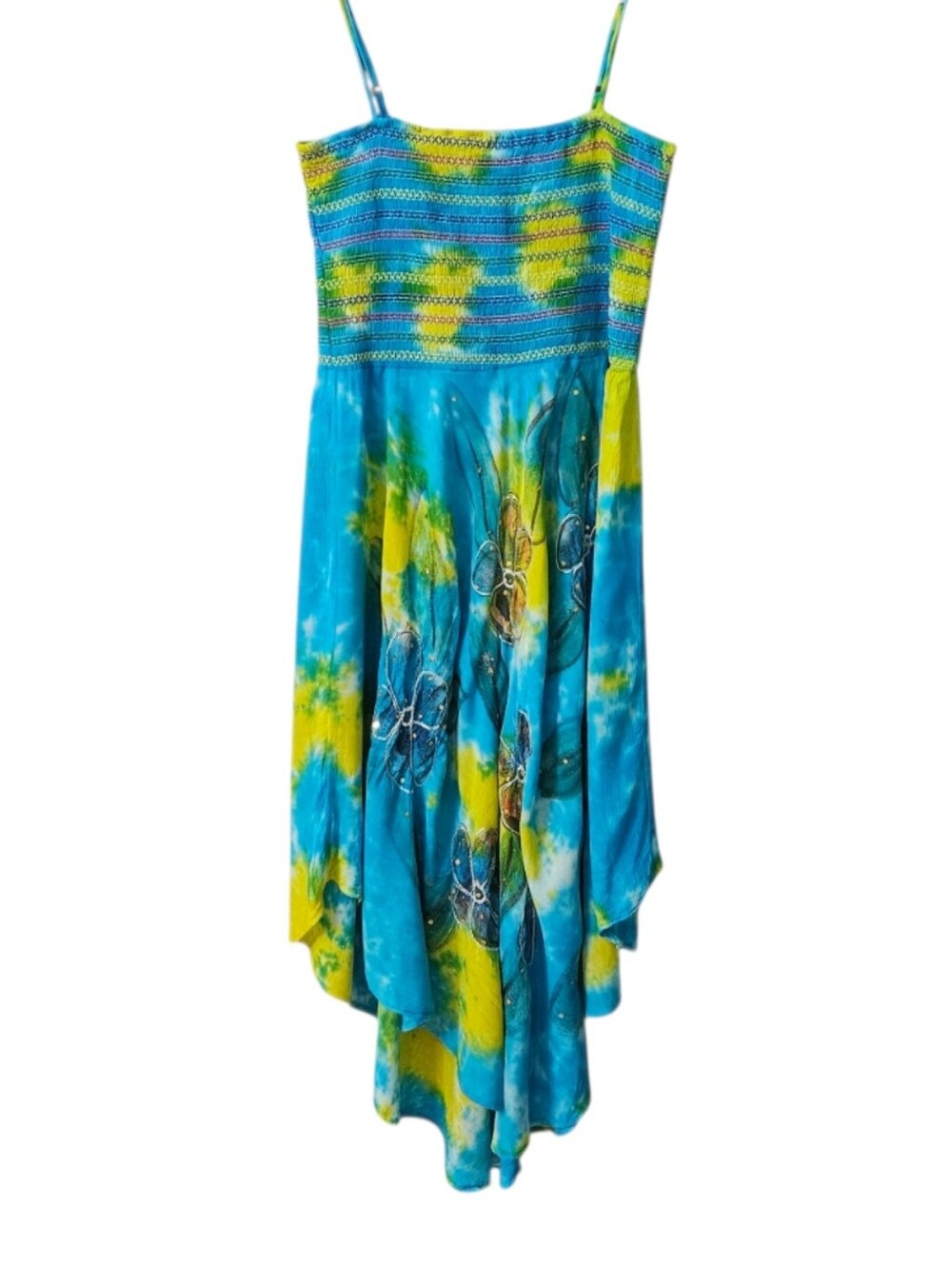 Metropolitan Women's Sundress Tie Dye Floral Size XL Flowy Artsy Festival Boho